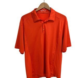 Nike Golf Men's Orange Polo Shirt Size M‎ Short Sleeve Dri-Fit